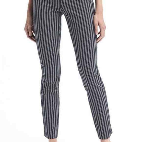 NEW- Skinny-Fit Bi-Stretch Stripe Pant - Picture 3 of 3